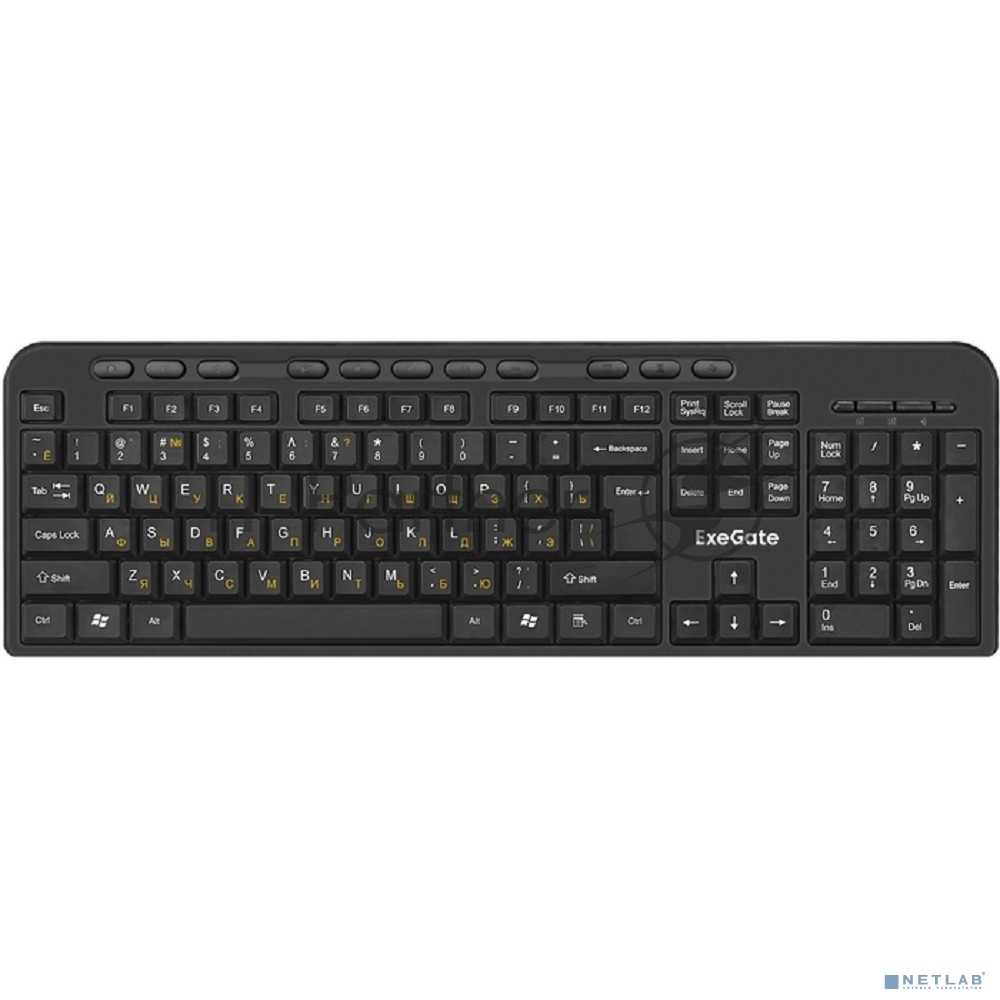 Комплект клавиатура+мышь ExeGate Professional Standard Combo MK240 беспроводной, USB, 1200 DPI, чёрный