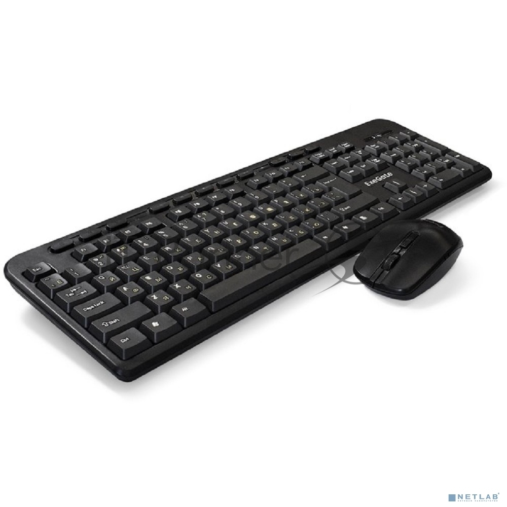Комплект клавиатура+мышь ExeGate Professional Standard Combo MK240 беспроводной, USB, 1200 DPI, чёрный
