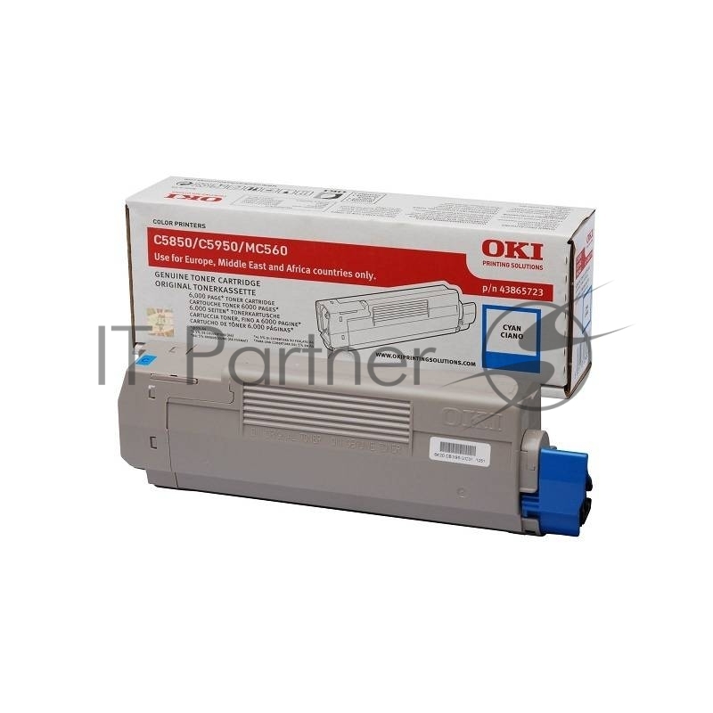 Картридж лазерный Oki C5850/5950/MC560 6K (голубой)