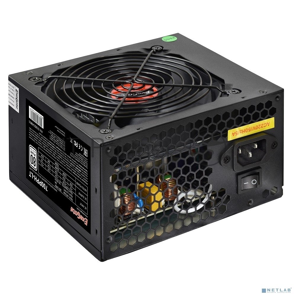 Блок питания ExeGate 700PPH-LT-S-OEM (EX282048RUS-S-OEM), 700Вт, 80 PLUS, 120мм, черный