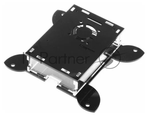 Корпус Qumo, VESA 100x100+вентилятор, Raspberry Pi 4, акрил, черный (RS043)