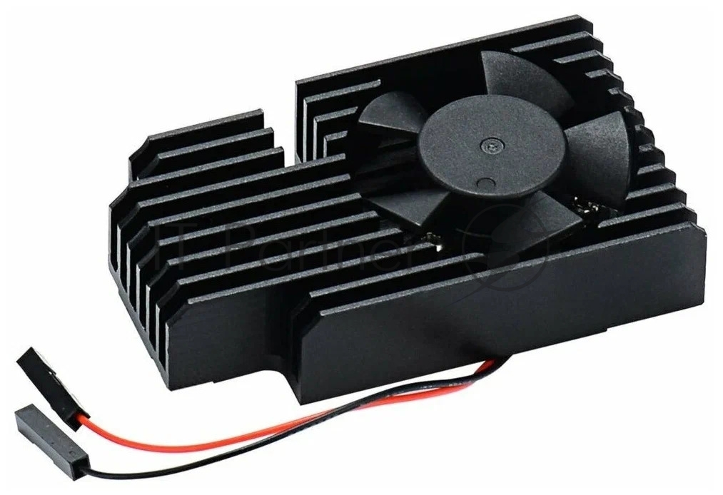 Кулер с радиатором QUMO, Raspberry Pi 4, черный (RS019)