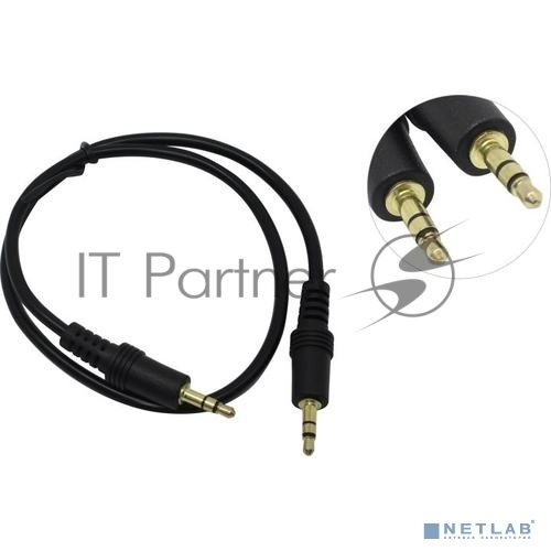 Exegate EX284941RUS Кабель аудио ExeGate EX-CCA-404-0.5 (3.5mm Jack M/3.5mm Jack M, 0,5м, позолоченные контакты)