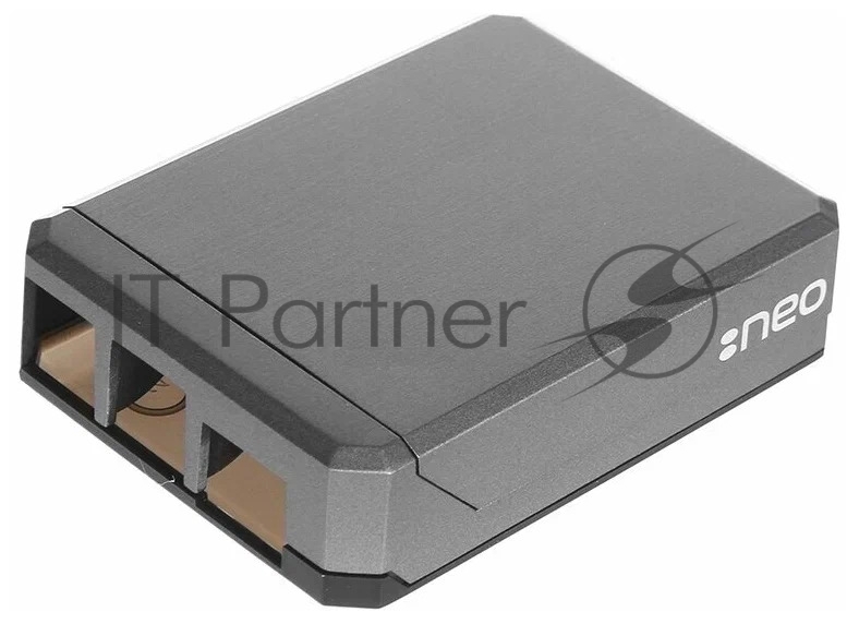 Алюминиевый корпус QUMO Argon NEO для Raspberry Pi 4 с магнитным креплением, grey(RS044)