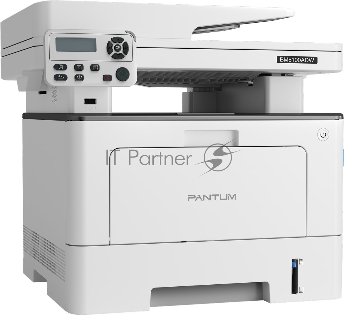 МФУ лазерное Pantum BM5100ADW, A4, ч/б, печ. до 40 стр/мин., скан. до 24 стр/мин., 1200x1200dpi, USB, RJ-45, Wi-Fi, проектная модель