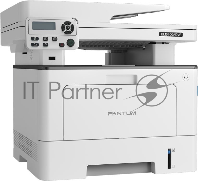 МФУ лазерное Pantum BM5100ADW, A4, ч/б, печ. до 40 стр/мин., скан. до 24 стр/мин., 1200x1200dpi, USB, RJ-45, Wi-Fi, проектная модель