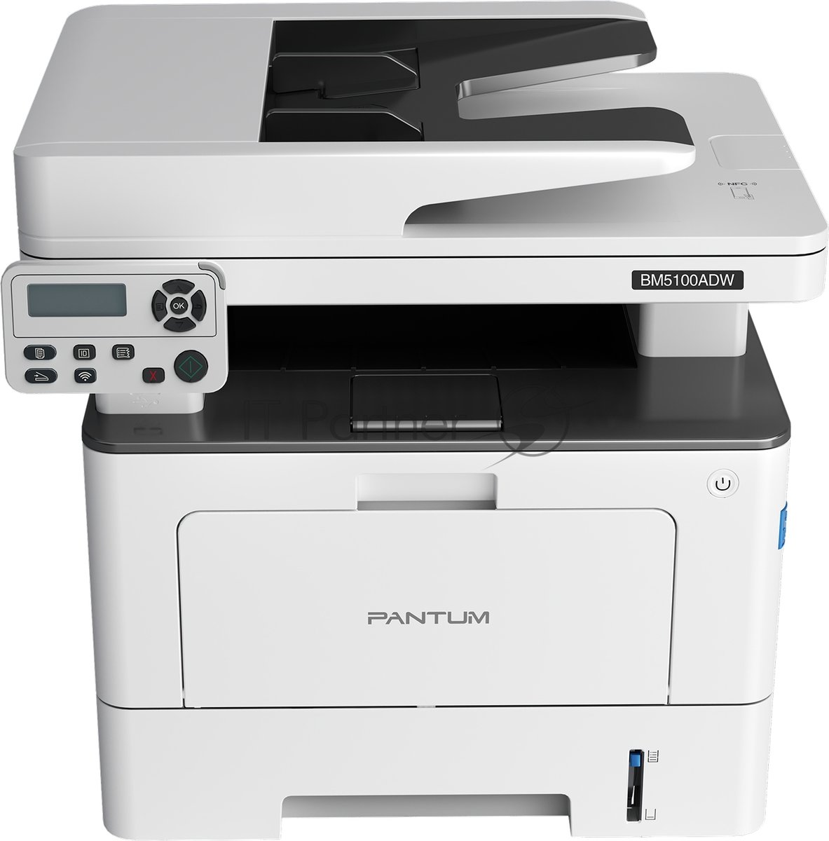 МФУ лазерное Pantum BM5100ADW, A4, ч/б, печ. до 40 стр/мин., скан. до 24 стр/мин., 1200x1200dpi, USB, RJ-45, Wi-Fi, проектная модель