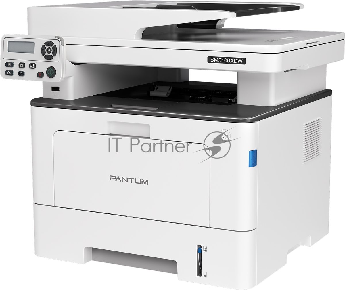МФУ лазерное Pantum BM5100ADW, A4, ч/б, печ. до 40 стр/мин., скан. до 24 стр/мин., 1200x1200dpi, USB, RJ-45, Wi-Fi, проектная модель