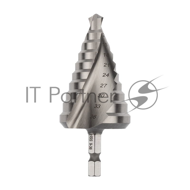 Сверло ступенчатое Kranz KR-12-6614, 9-36 мм, 65 HRC, TiN