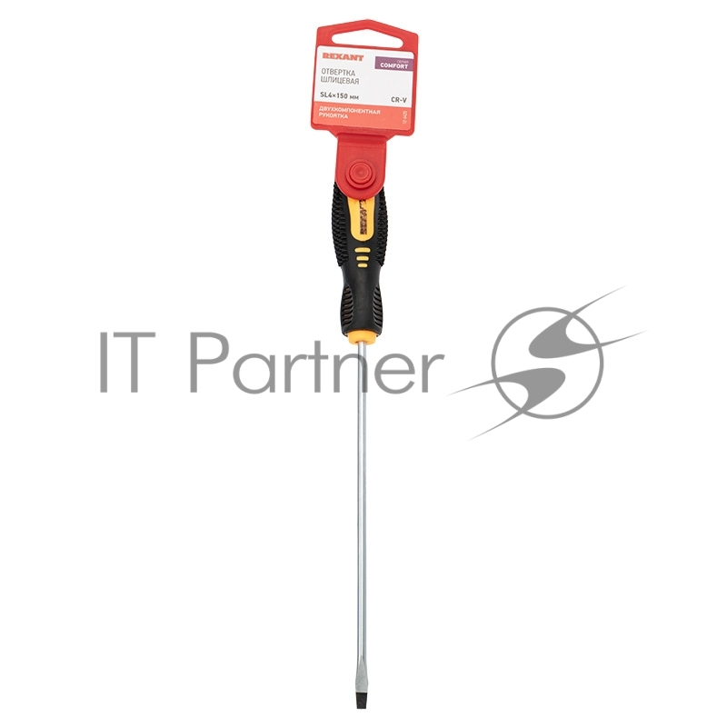 Rexant (12-6425) Отвертка шлицевая SL4x150mm, двухкомпонентная рукоятка