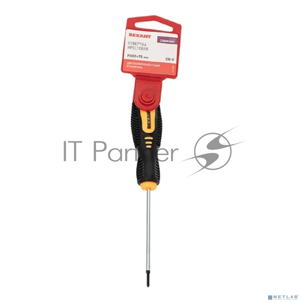 Rexant (12-6401) Отвертка крестовая РН00х75 мм, двухкомпонентная рукоятка