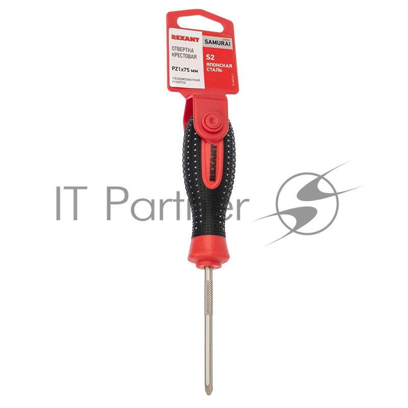 Rexant (12-6414-1) Отвертка крестовая PZ1x75mm, трехкомпонентная рукоятка, сталь S2