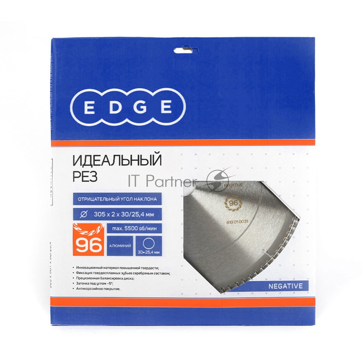 Диск EDGE by PATRIOT пильный по алюминию 305x96x30/25,4 negative