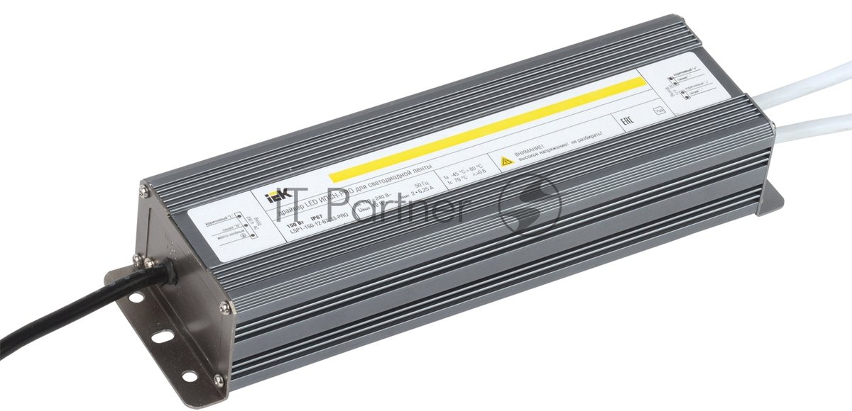 Драйвер LED IEK LSP1-150-12-67-33-PRO ИПСН-PRO 150Вт 12В блок-шнуры IP67 IEK
