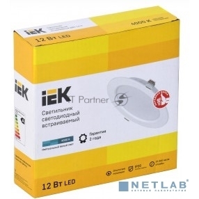 Светильник IEK LDVO0-1613-12-4000-K01 LED ДВО 1613 белый круг 12Вт 4000К IP20 пластик. корпус, диам 145 мм