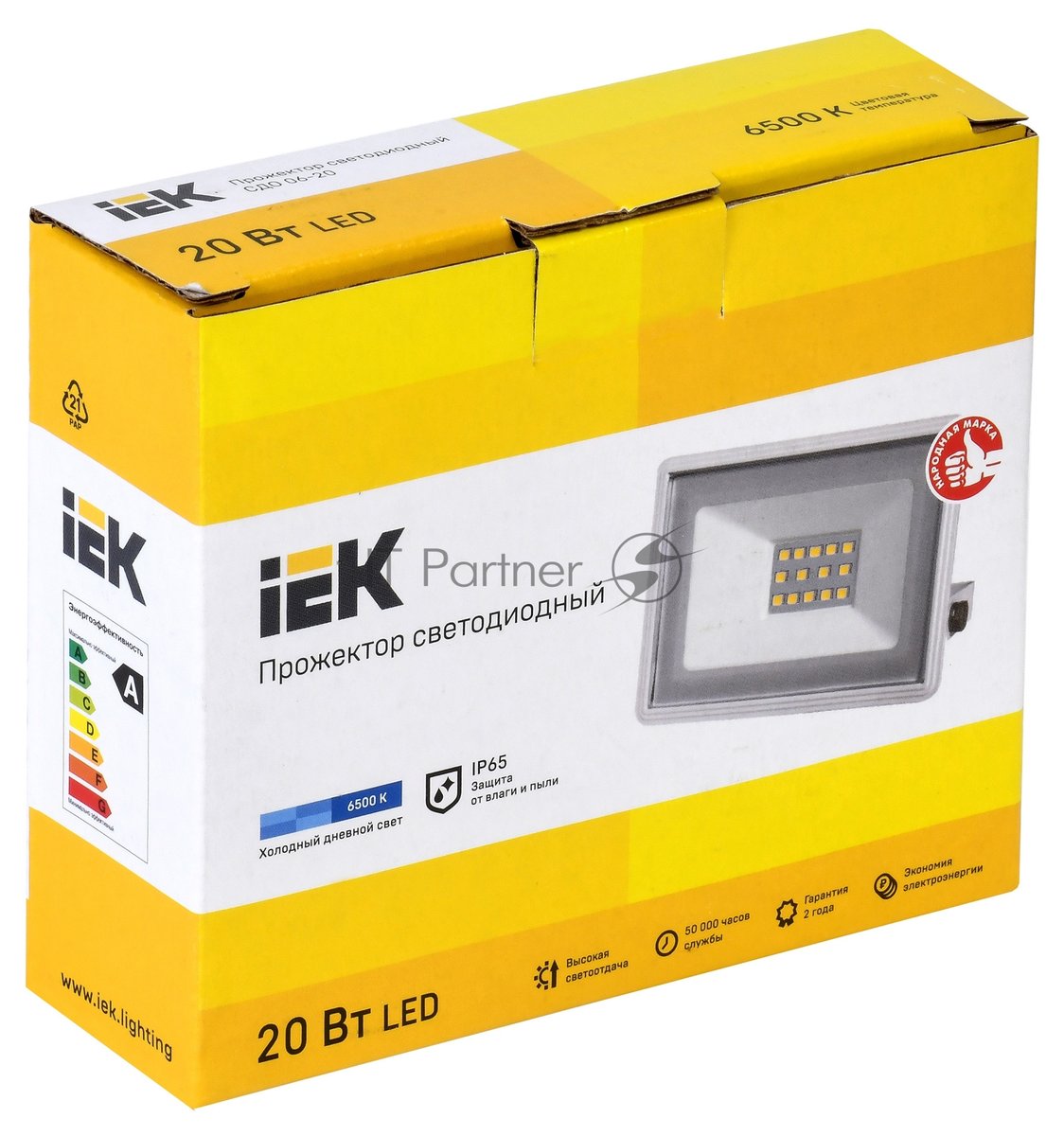Прожектор светодиодный IEK LPDO601-20-65-K01 06-20 белый IP65 6500 K IEK
