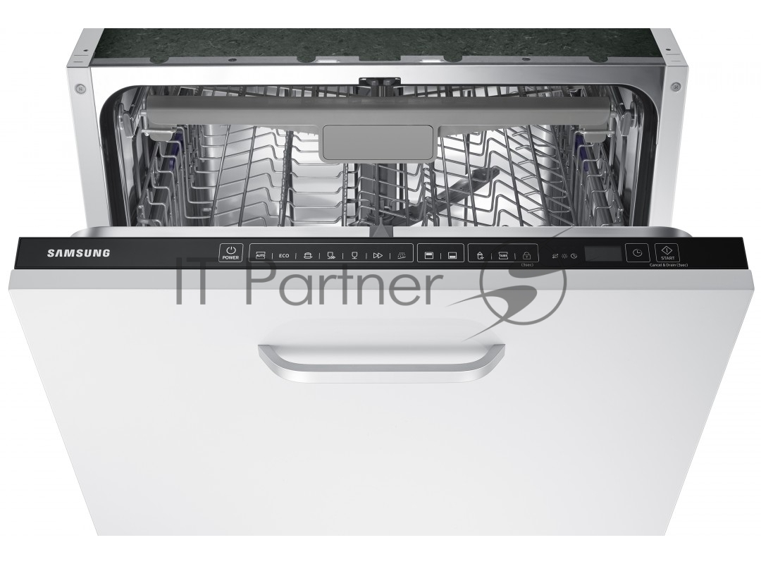 Встраиваемая посудомоечная машина Samsung DW60M6050BB/WT, ширина 60 см, 14 комплектов посуды, сенсорное управление, 7 программ, аква-стоп, датчик протечки