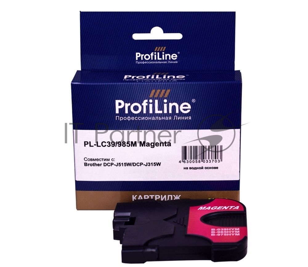 Картридж струйный ProfiLine PL-LC39/985M для принтеров Brother DCP-J125/DCP-J315W/DCP-J515W/MFC-J220/MFC-J265W/MFC-J410/MFC-J415W с чернилами Magenta