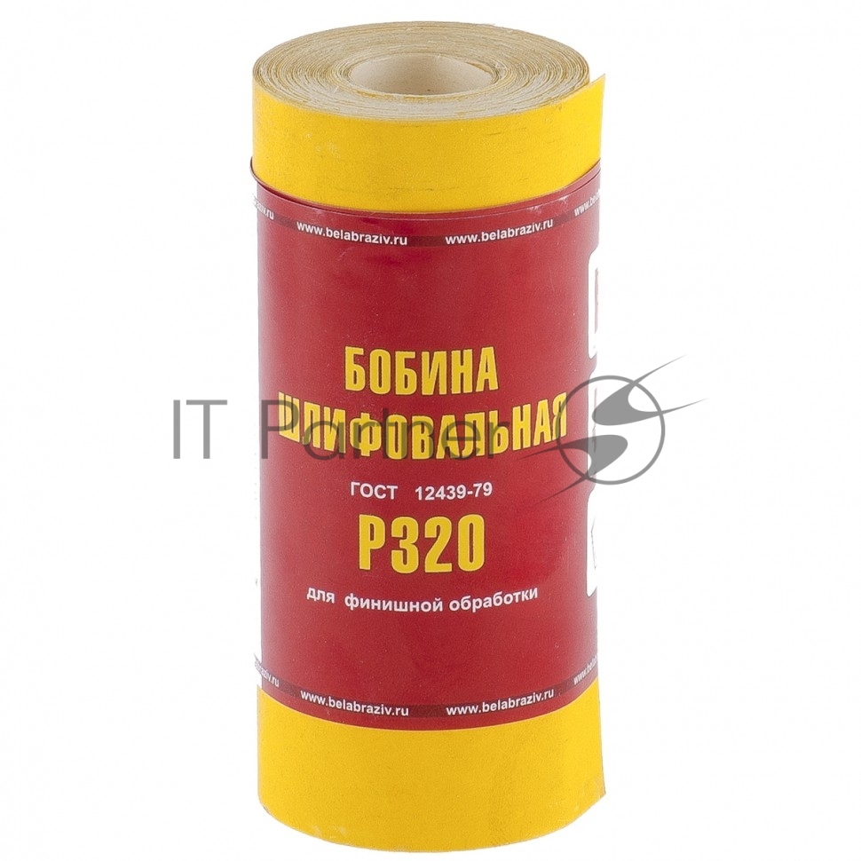Шкурка Россия на бумажной основе,LP41C,зерн,Р320, мини-рулон бобина шлифовальная 115мм х 5м 75636