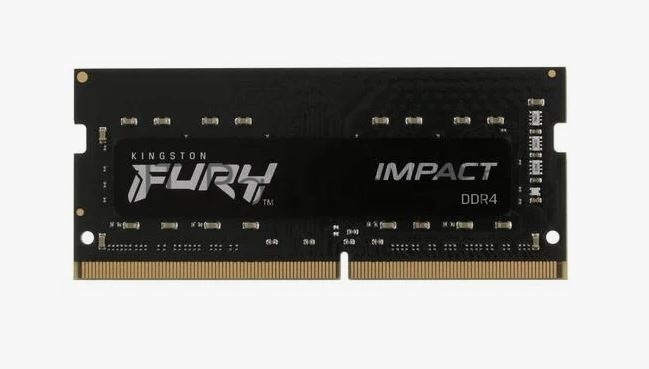 Оперативная память Kingston Fury Impact, DDR4, 16GB (1x16GB), 3200MHz, CL20, SO-DIMM