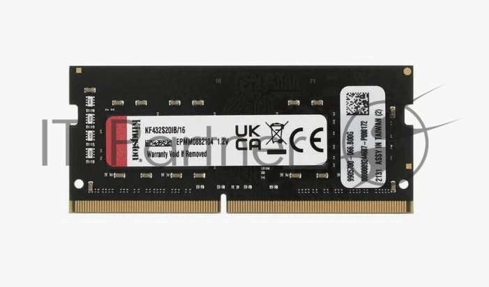 Оперативная память Kingston Fury Impact, DDR4, 16GB (1x16GB), 3200MHz, CL20, SO-DIMM