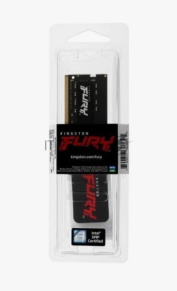 Оперативная память Kingston Fury Impact, DDR4, 16GB (1x16GB), 3200MHz, CL20, SO-DIMM