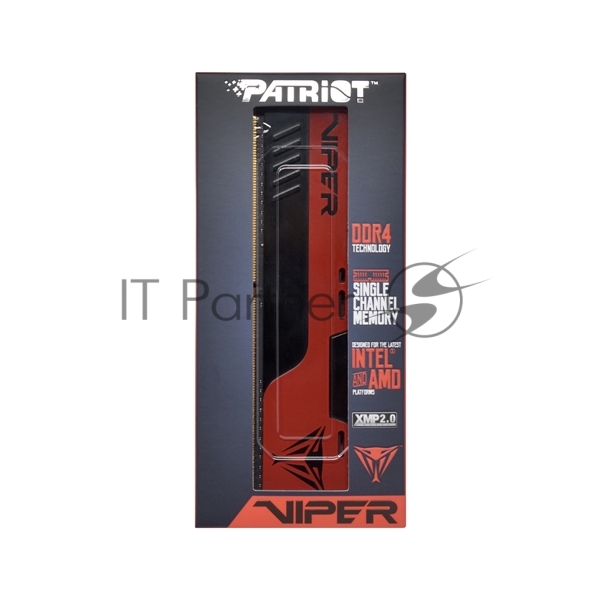 Оперативная память Patriot Viper Elite II, DDR4, 32GB (1x32 GB), 3200 MHz, CL18, DIMM, радиатор, красный, черный