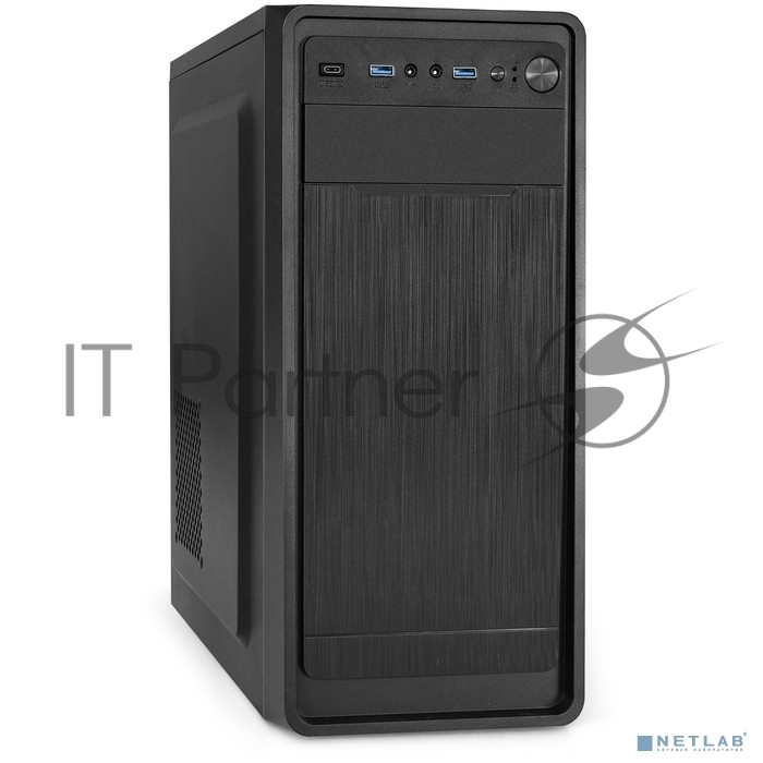 Компьютерный корпус Miditower ExeGate EX287372RUS XP-332UC-XP350 (ATX, XP350 с вент. 12см, 2*USB 3.0+1*TypeC, аудио, черный)