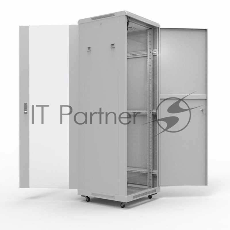 Rexant (04-2315) Шкаф напольный 19" серии Standart 22U 600х1000 мм, передняя дверь стекло, задняя дверь металл, RAL 7035 (состоит из 3 частей)
