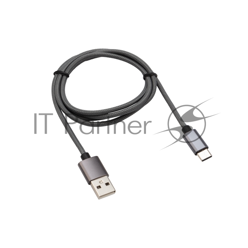 Кабель USB-Type-C Rexant 3A/nylon/grafit/1м