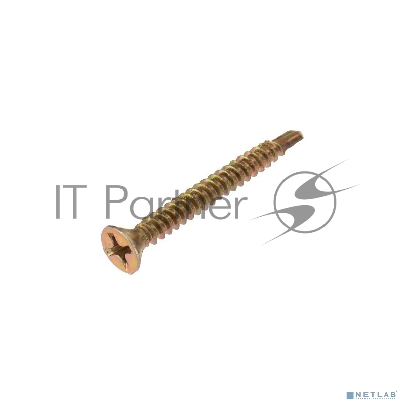 Саморез оконный Kranz сверло, 3.9х35, желтый цинк, короб (500 шт./уп.)