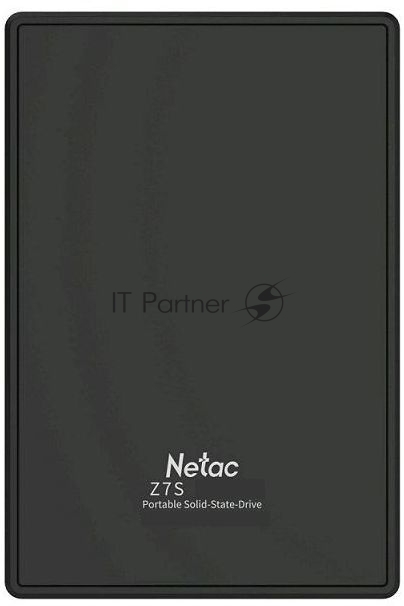 Внешний SSD Netac Z7S, 2TB, USB 3.2 Gen 1 Type-A, R/W 550/480, черный
