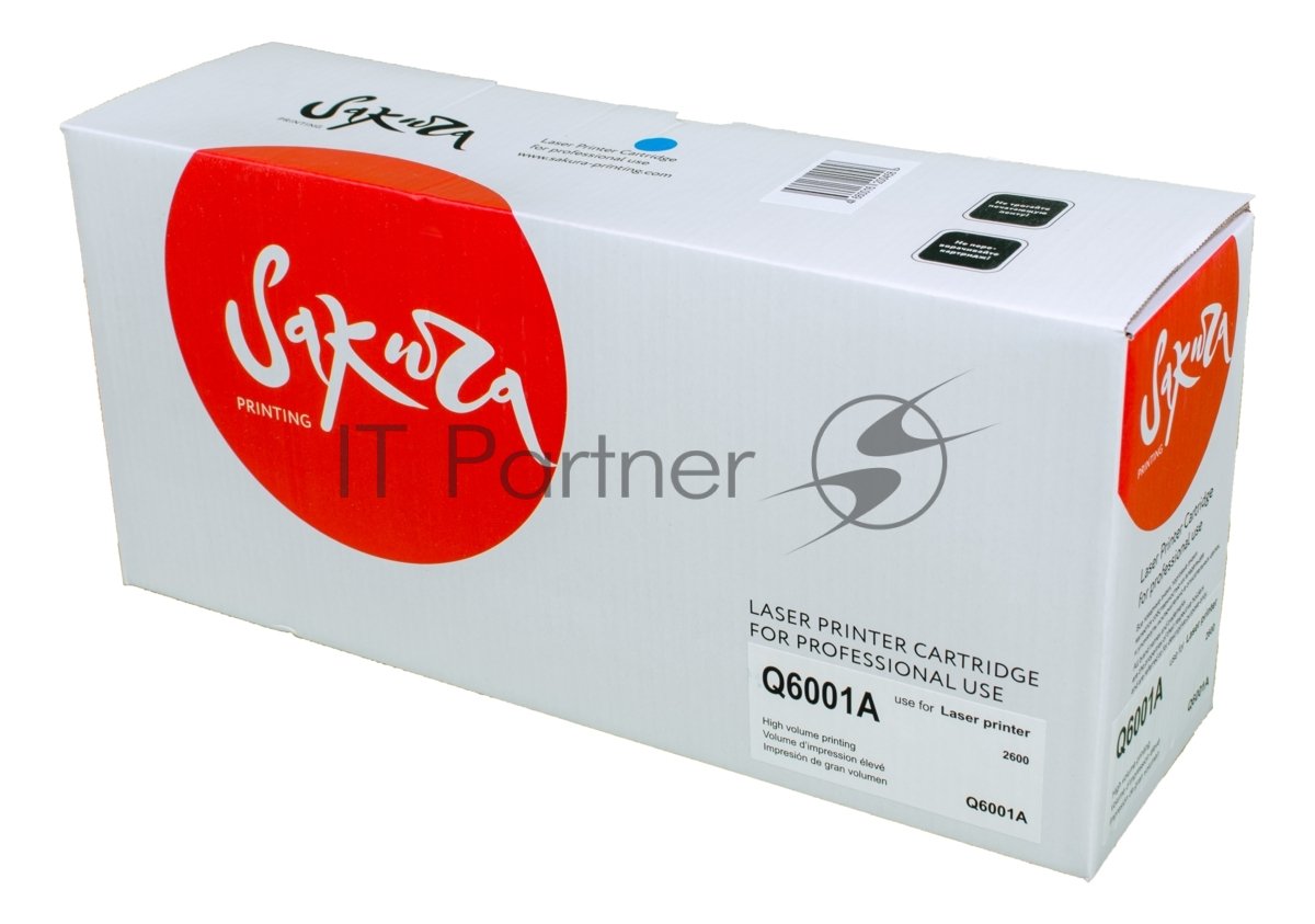 Картридж лазерный Sakura Q6001A для LaserJet 1600/2600n/2605/2605dn/2605dtn/CM1015MFP/CM1017MFP, синий, 2000 к.