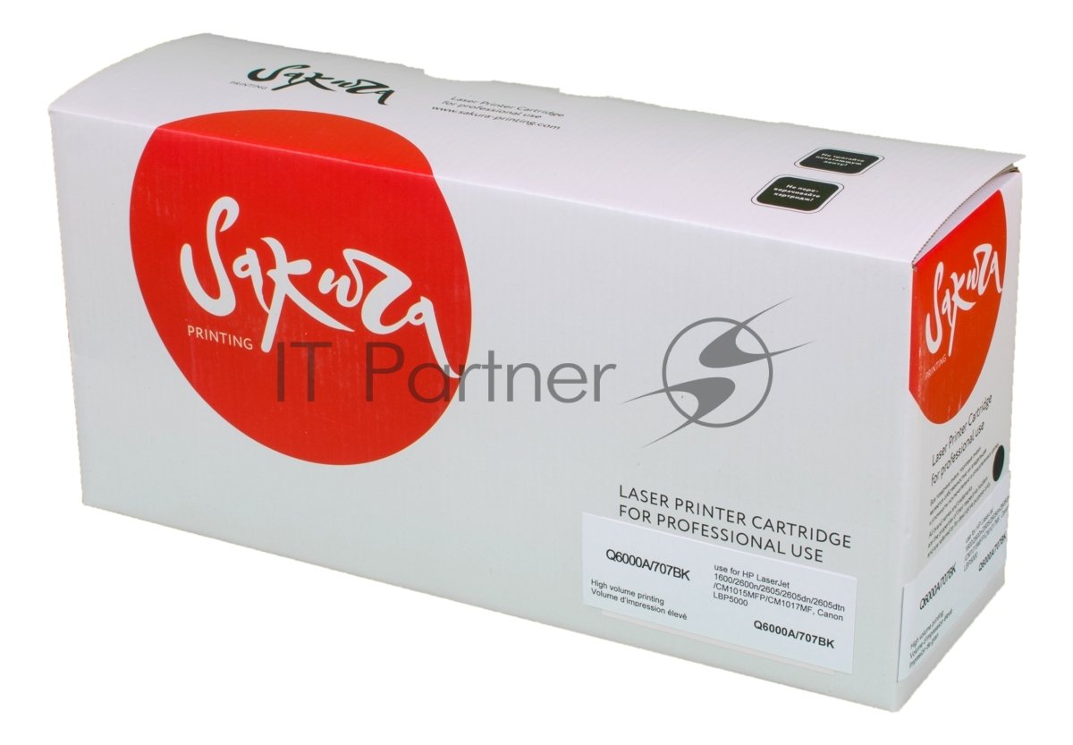 Картридж Sakura Q6000A/707Bk для Canon, черный, 2500 к.