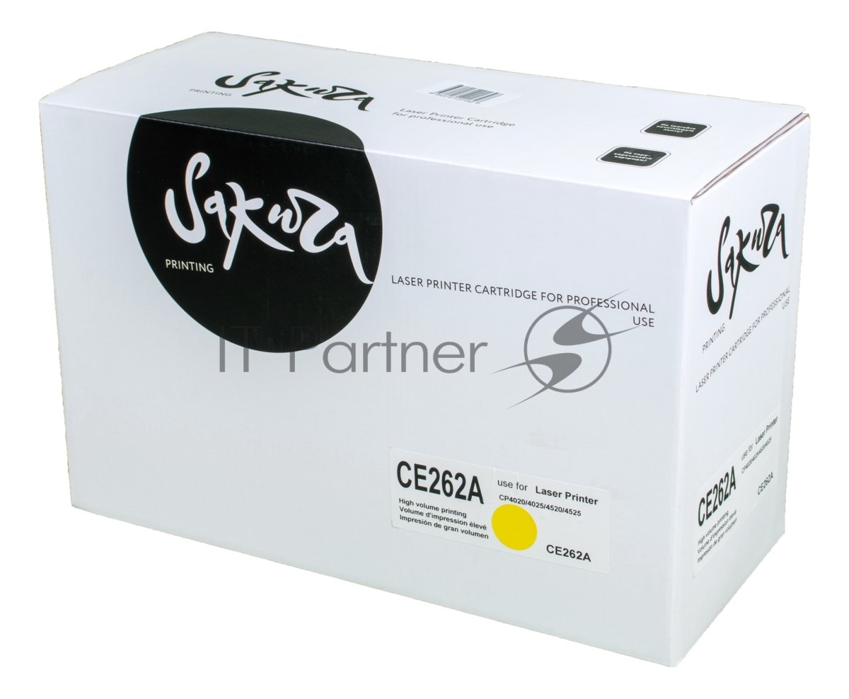 Картридж Sakura SACE262A, для HP CE262A, желтый, 11000стр