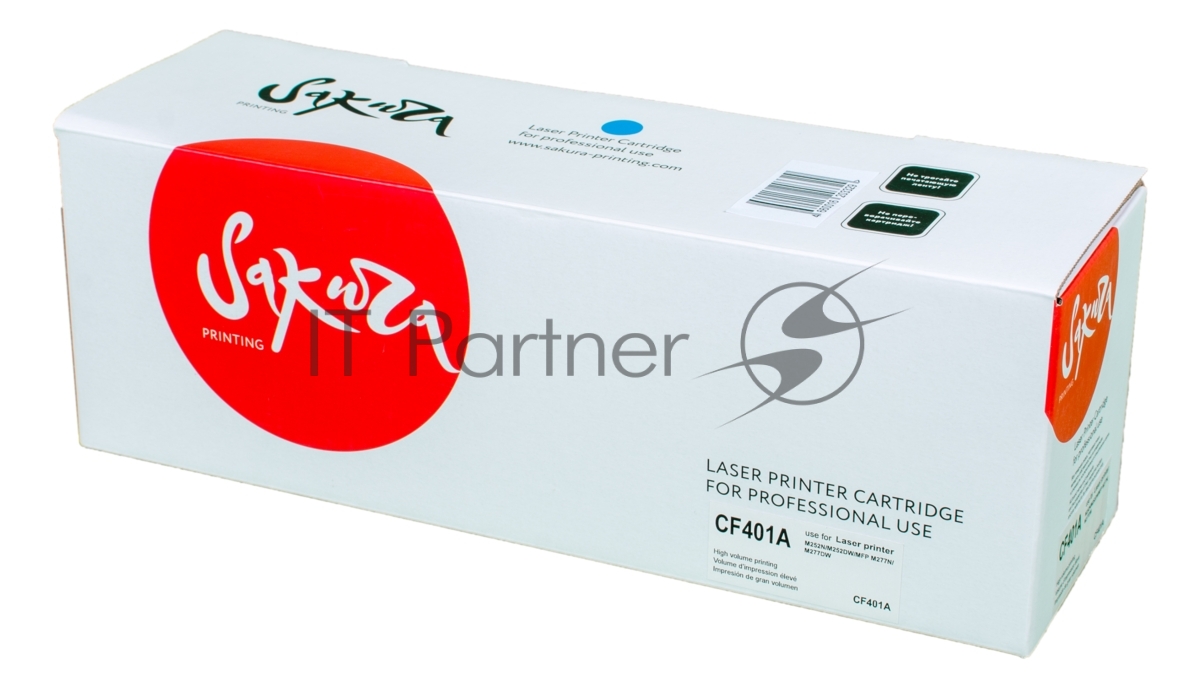 Картридж лазерный Sakura CF401A для HP Color LaserJet Pro M252n/M252dn/MFP277dw/277n, синий, 1400 к.