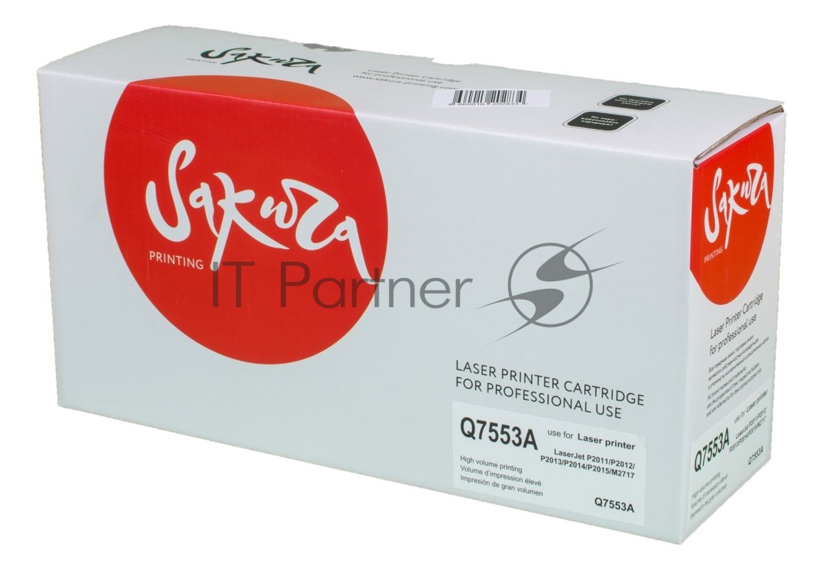 Картридж лазерный Sakura Q7553A для HP LaserJet P2011/P2012/P2013/P2014/P2015/M2717, черный, 3000 к.