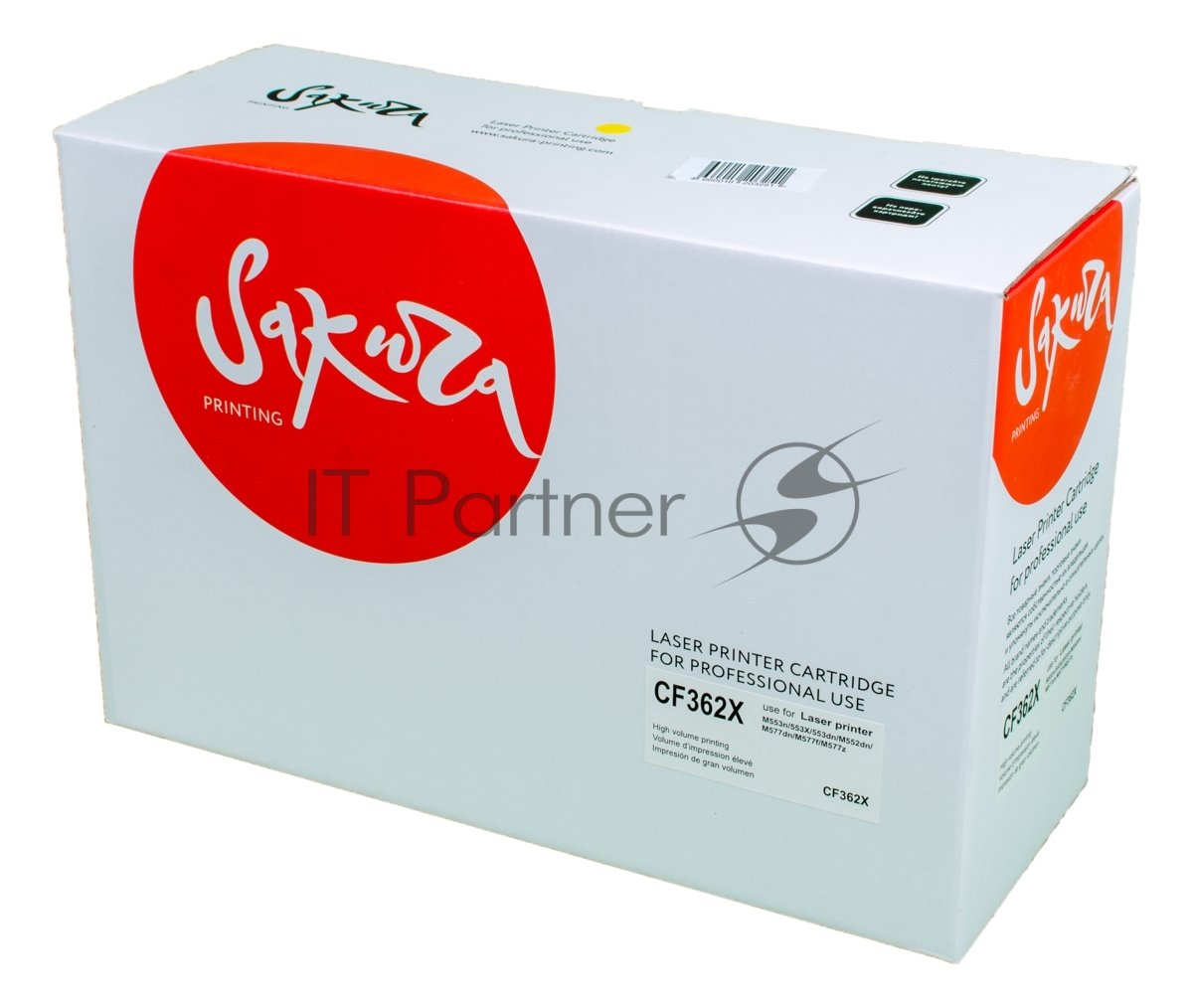 Картридж лазерный Sakura CF362X для HP Color LaserJet Enterprise M553n/553X/553dn HP Color LaserJet Enterprise M552dn, желтый, 9500 к.
