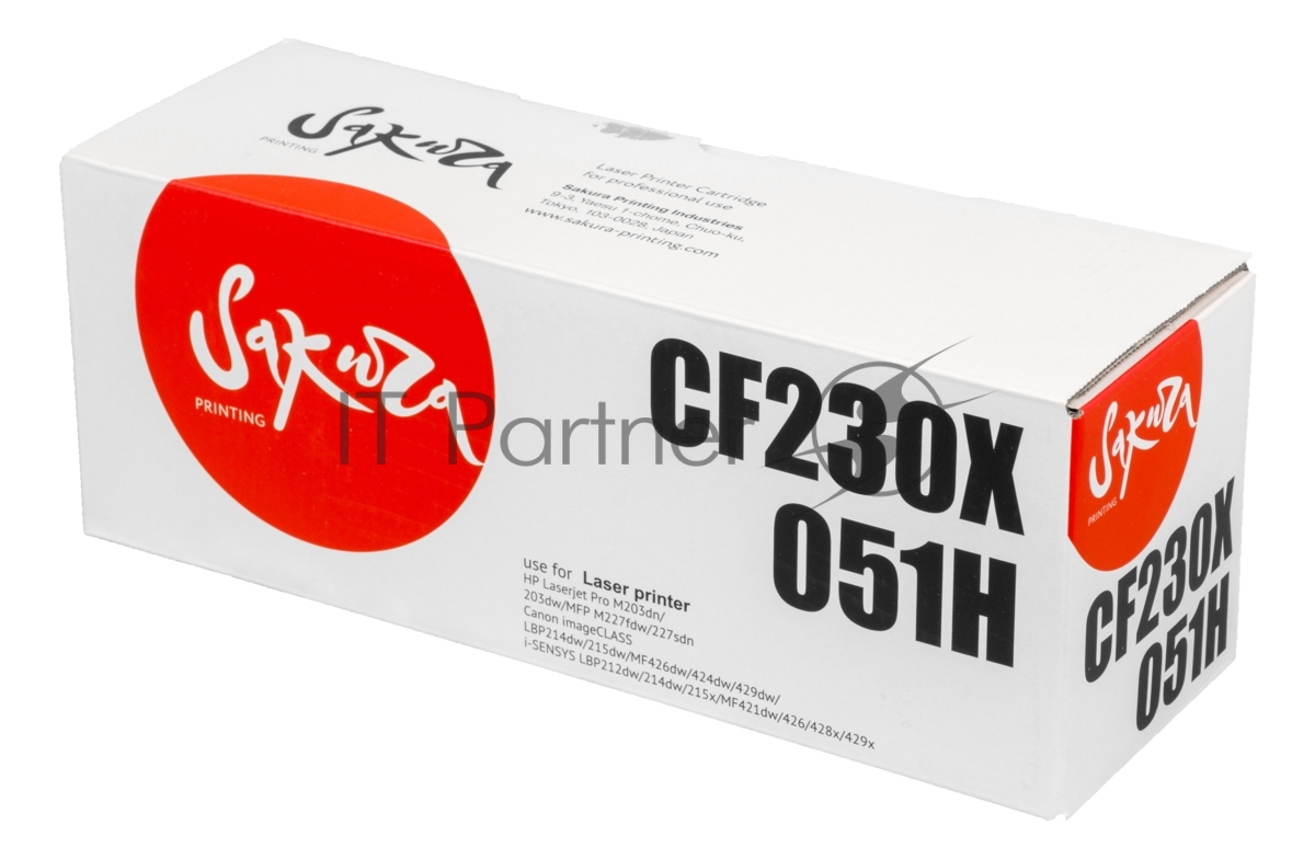 Картридж лазерный Sakura CF230X/051H для HP и Canon, черный, 4000 к.