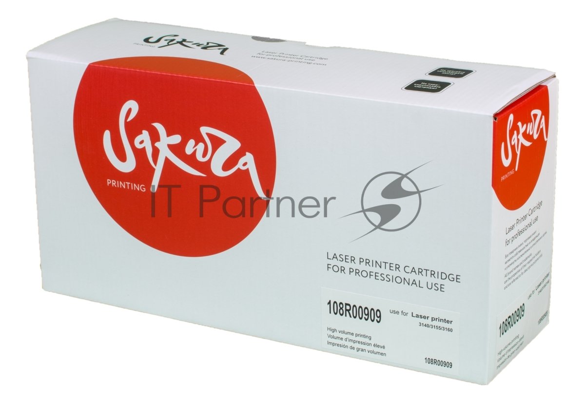 Картридж лазерный Sakura SA108R00909, для Xerox P3140/P3155/P3160, черный