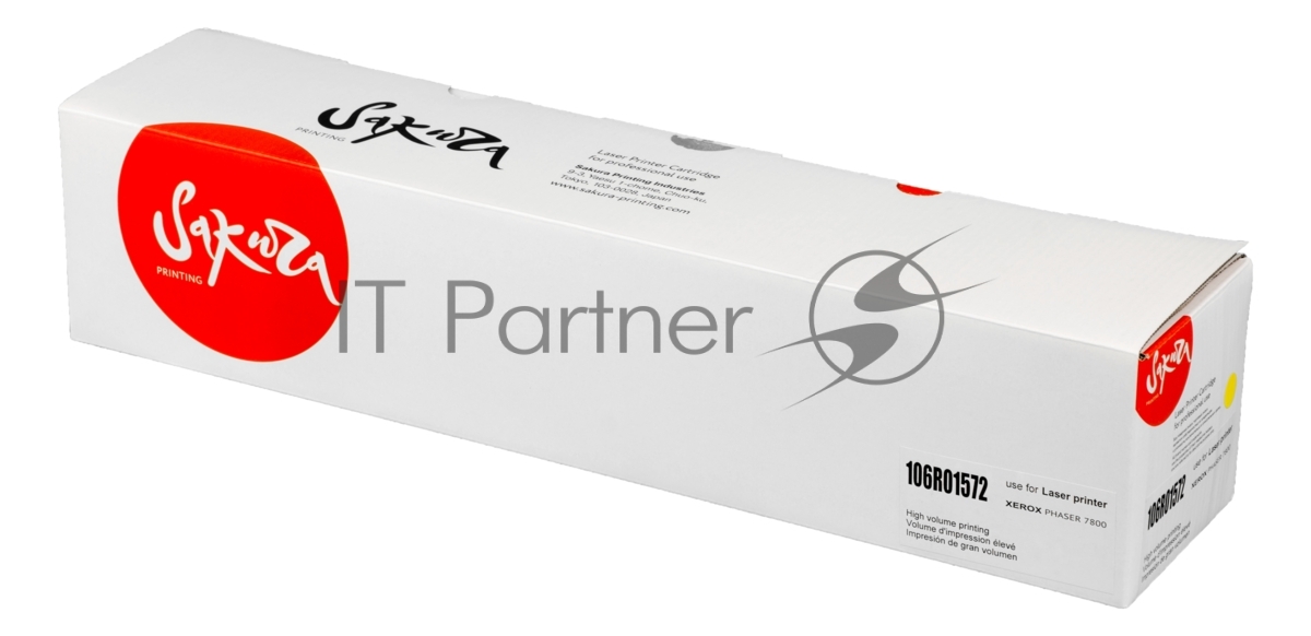 Картридж лазерный Sakura 106R01572 для Xerox Phaser 7800, желтый, 17 200 к.