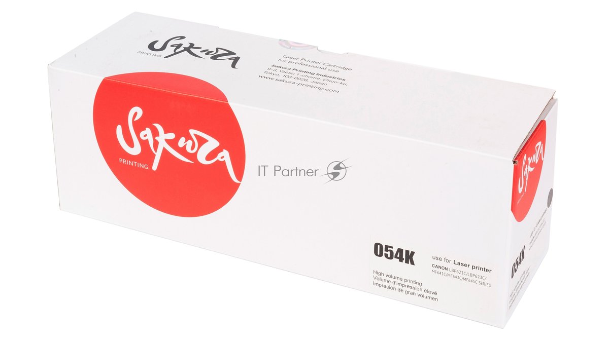 Картридж лазерный Sakura CRG054K для Canon i-SENSYS LBP 621Cw/623Cdw, MF 641Cw/643Cdw/645Cx, черный, 1500 к.