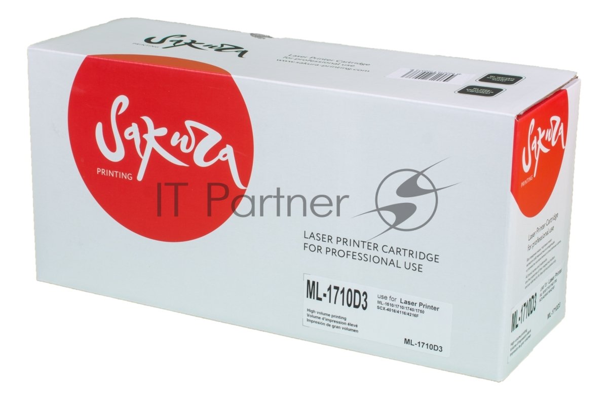 Картридж лазерный Sakura ML-1710D3 для Samsung ML-1755, ML-1750, ML-1740, ML-1710P, ML-1710D, ML-1710B, ML-1710, ML-1520, ML-1510d, ML-1510, ML-1500, черный, 3000 к.