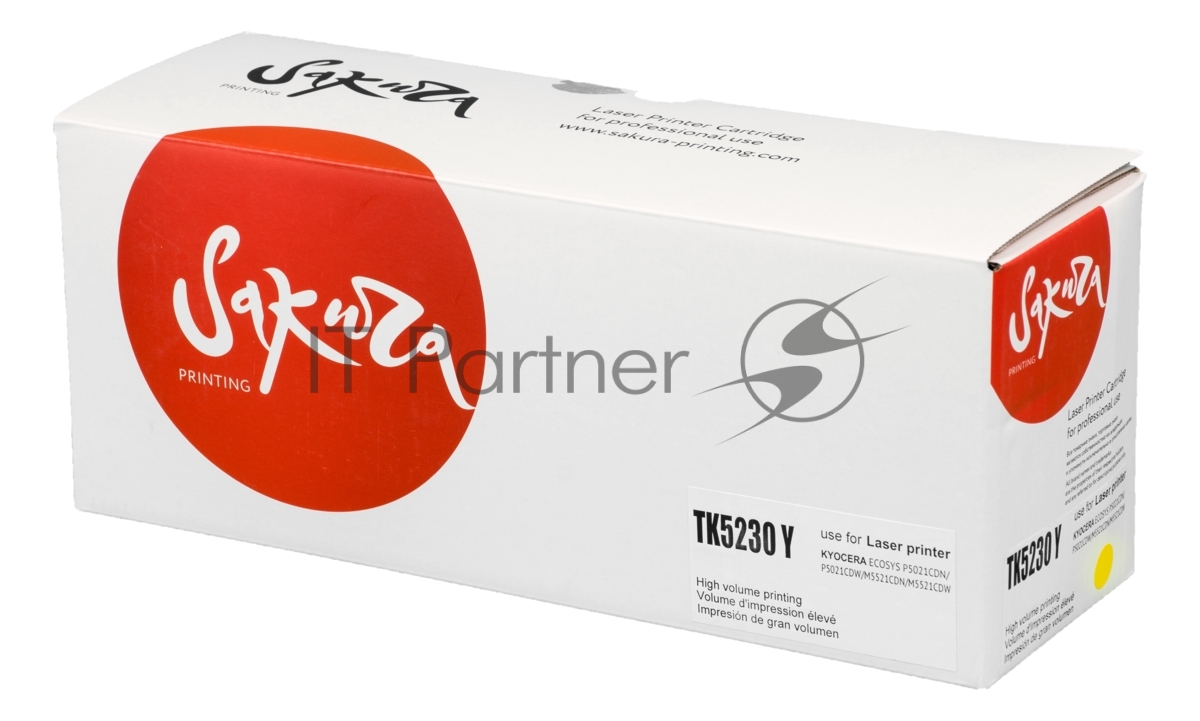 Картридж Sakura TK5230Y для Kyocera Mita ECOSYS p5021cdn/p5021cdw/p5221cdn/p5521cdw, желтый, 2 200 к.