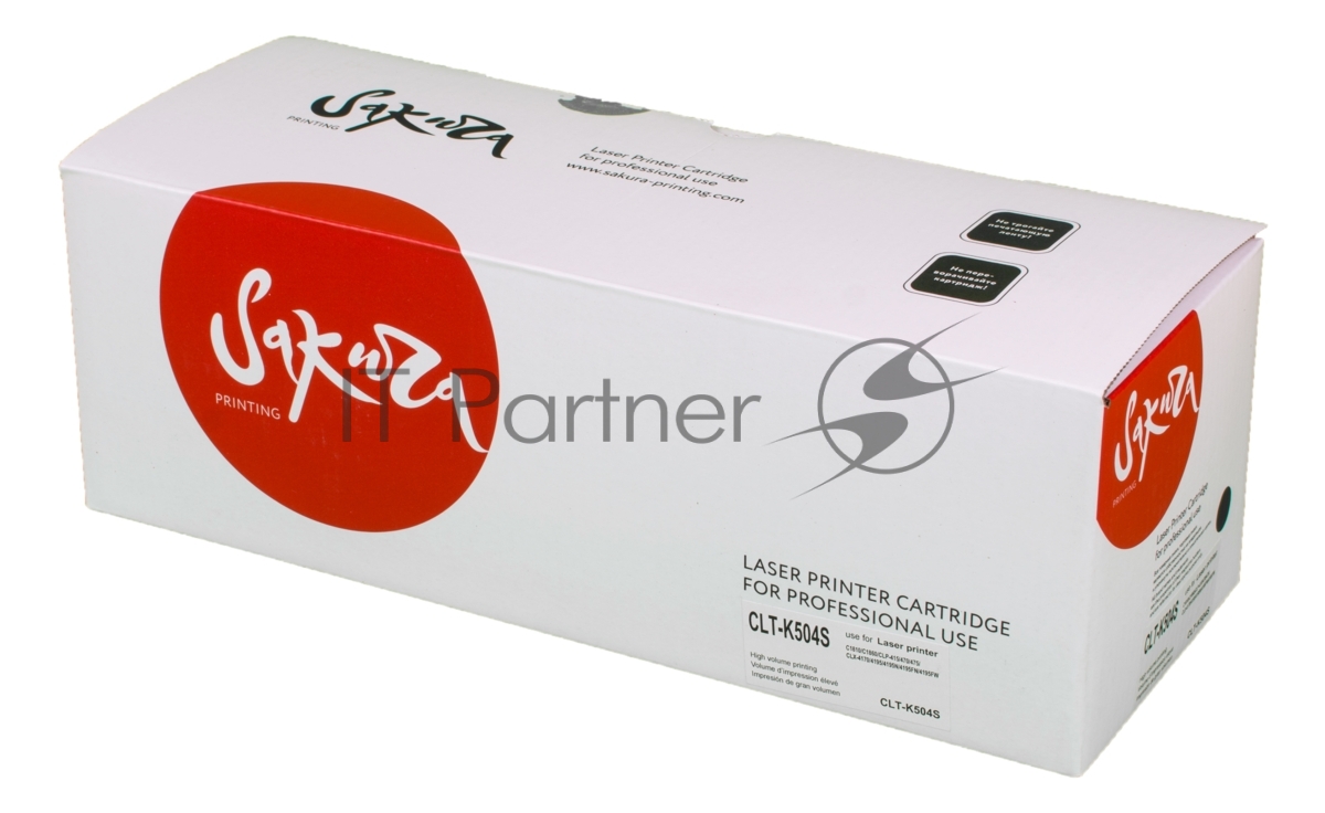 Картридж лазерный Sakura CLTK504S для Samsung CLP-415, CLX-4195, SL-C1810, SL-C1860, черный, 2500 к.