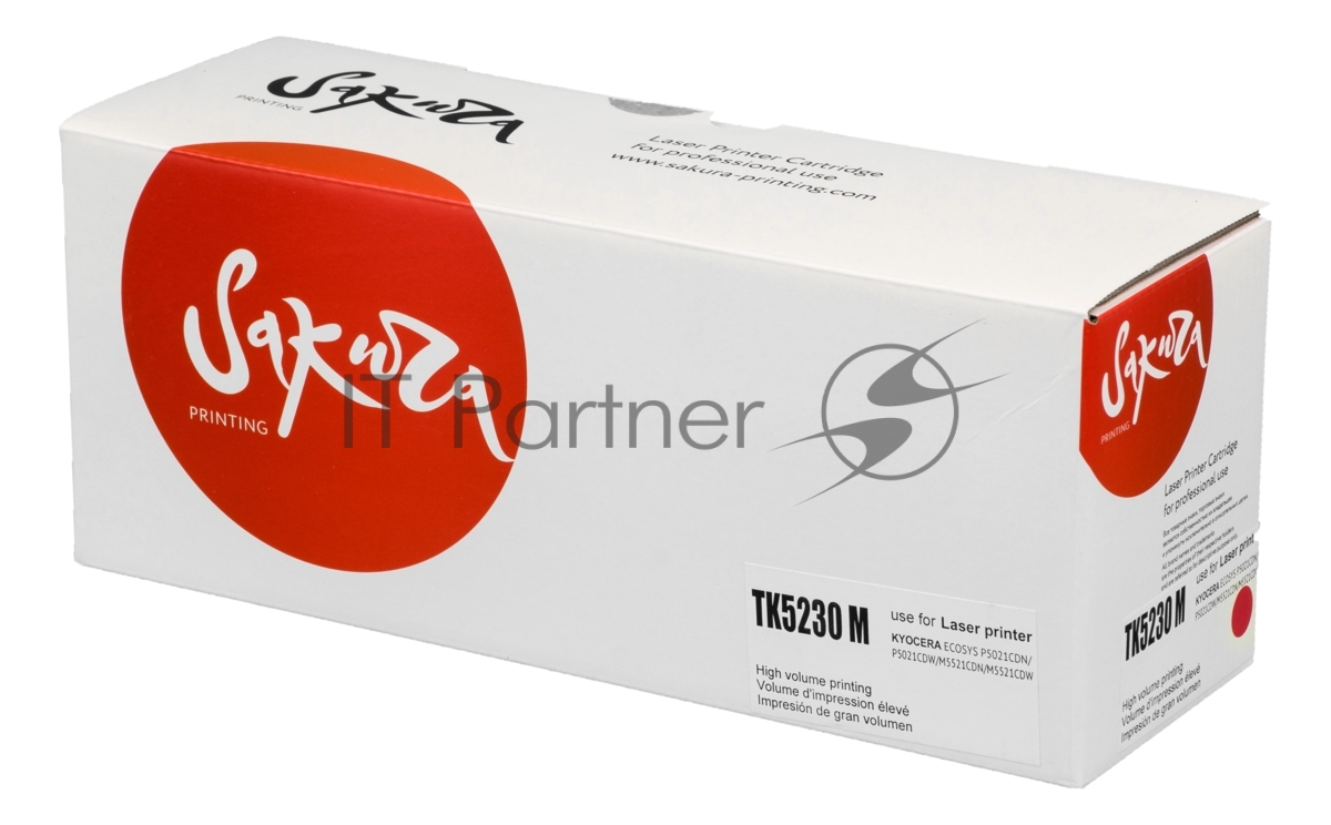 Картридж Sakura TK5230M для Kyocera Mita ECOSYS p5021cdn/p5021cdw/p5221cdn/p5521cdw, пурпурный, 2 200 к.