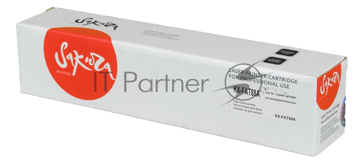 Картридж Sakura KXFAT88A для Panasonic KX-FL403/FL423/FLC413/FLC418, черный, 2000 к.