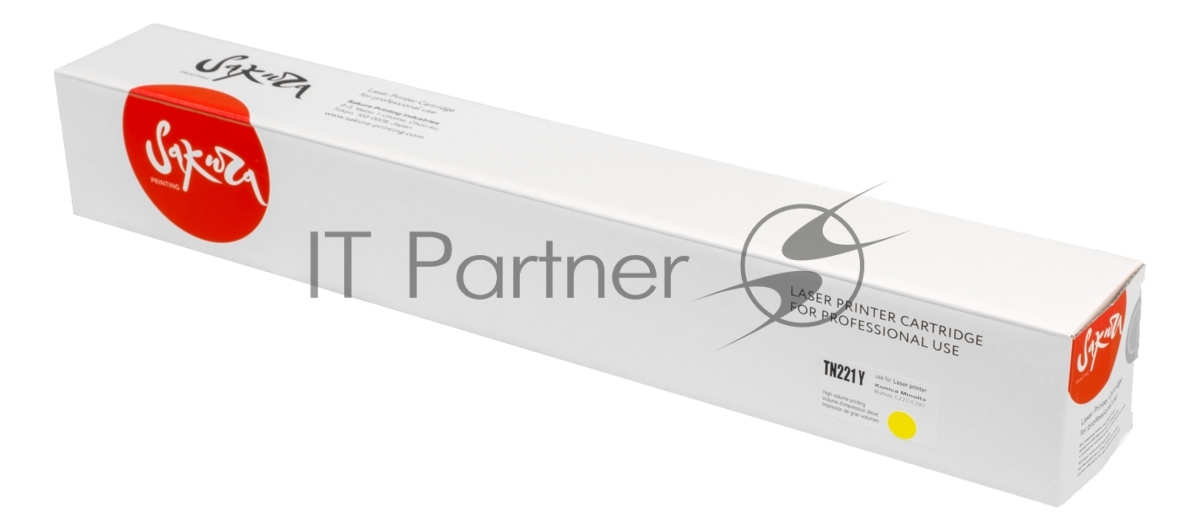 Тонер-туба Sakura KMTN-221Y (A8K3250) для Konica Minolta, желтый, 21000 к.