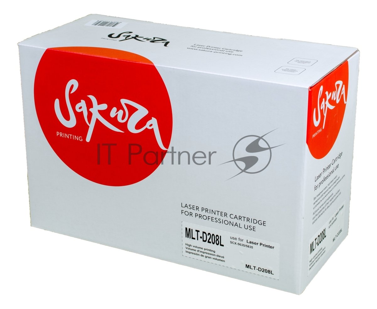 Картридж лазерный Sakura MLTD208L для Samsung SCX-5635/5835, черный, 8000 к.