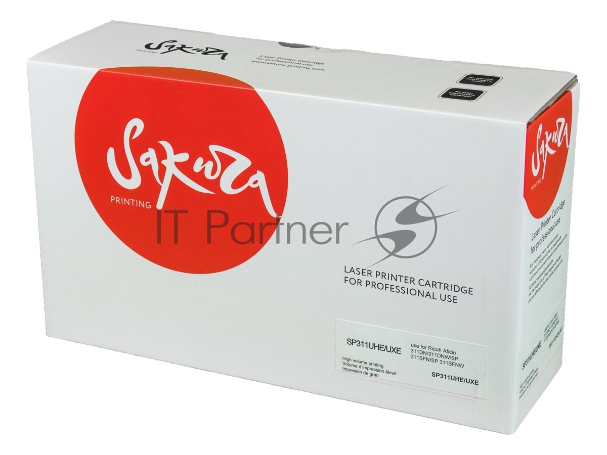 Картридж Sakura SP311UHE/UXE Black для Ricoh Aficio 311DN, 311DNW,SP 311SFN, SP 311SFNW, черный, 6400 к.